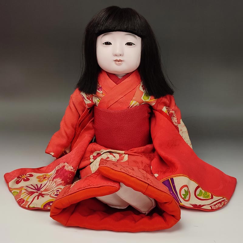 松乾斎東光 市松人形 12号 94年 東光 二代目 人毛 抱き人形 日本人形