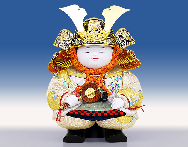 石川潤平作 おぼこ大将 小 盛上彩色